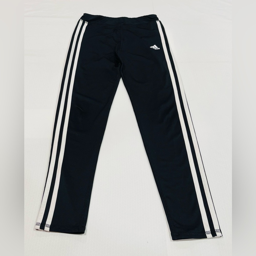 Adidas Kids Navy Joggers with White Stripes